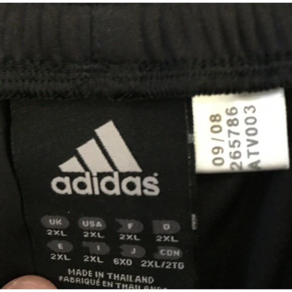 Black Adidas 3 stripe Track Suit Size 2XL Jacket and Pants - New Without Tags - Picture 3 of 10